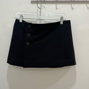 Zara Black Buttoned Skort